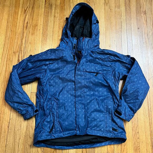 Bonfire Coat Womens Medium Optic Snowboard Jacket Blue Patterened Vented - Picture 1 of 9